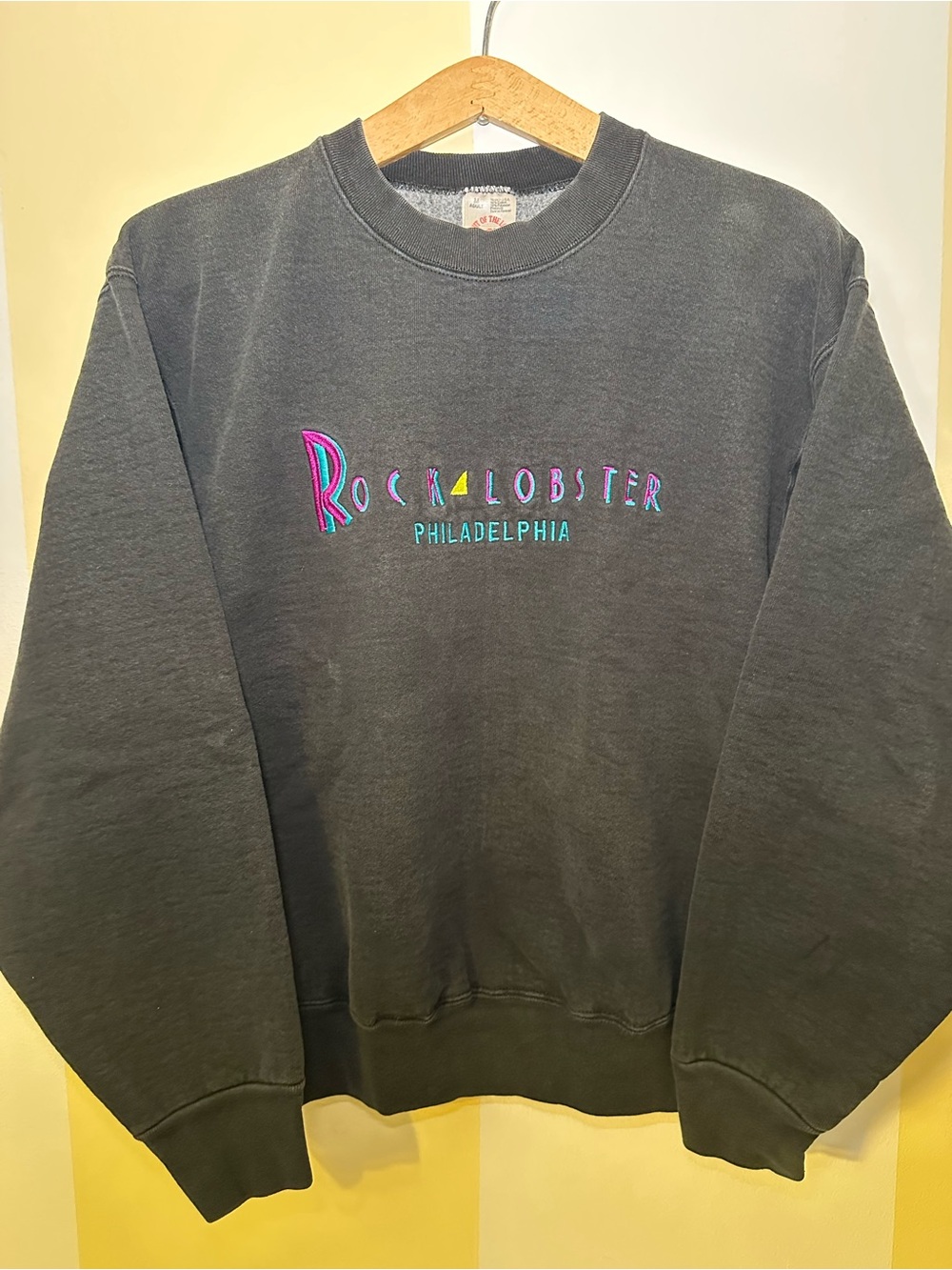 Vtg 90s Fruit of the Loom Rock Lobster Philadelphia Crewneck M